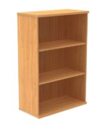 Bookcase H1204 with 2 shelves. Finished in Norwegian Beech MFC.