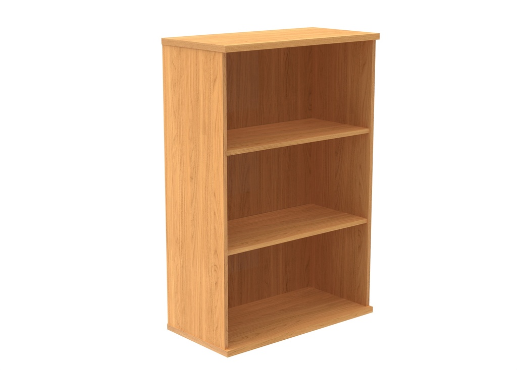 Bookcase H1204 with 2 shelves. Finished in Norwegian Beech MFC.