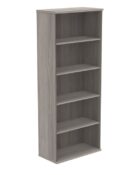 Tall bookcase with 4 shelves. 1980high (mm). Shown in Alaskan Grey Oak.