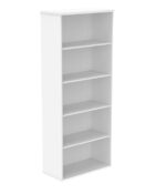 4-shelf bookcase - H1980mm. Shown in artic white. Great for books, files and for displaying frames, ornaments and other things.