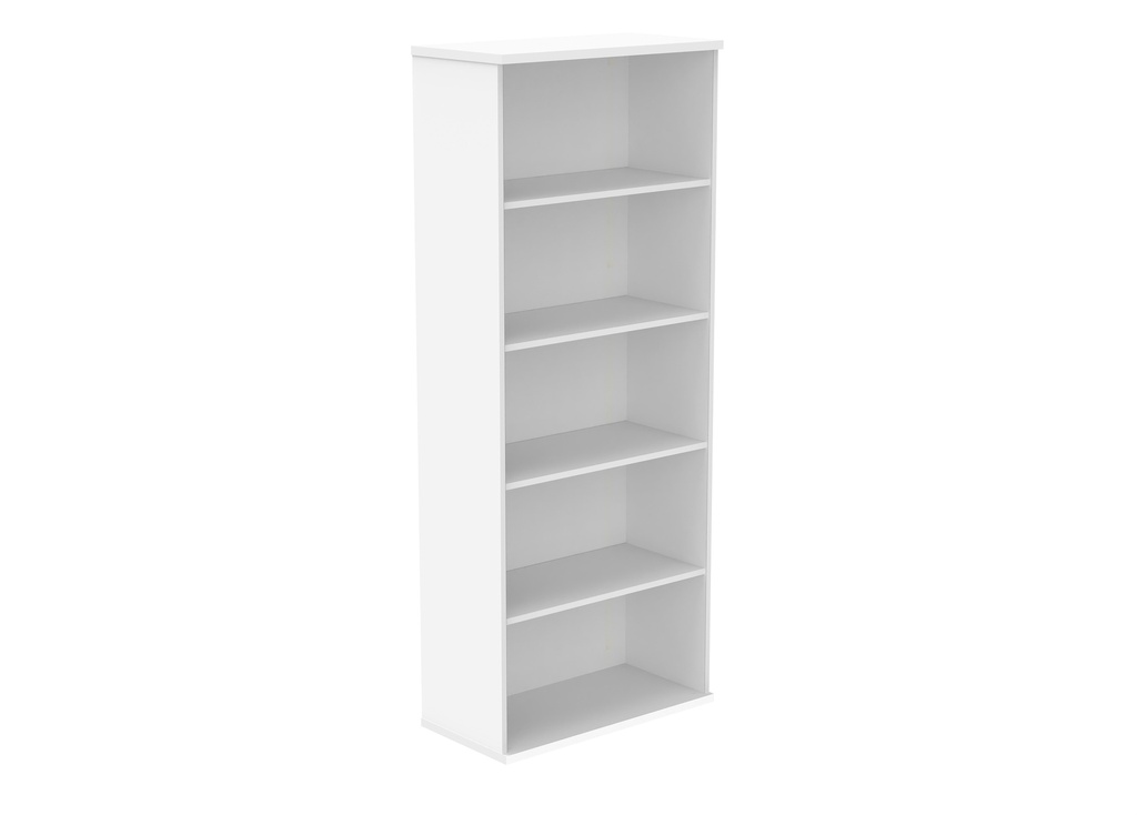 4-shelf bookcase - H1980mm. Shown in artic white. Great for books, files and for displaying frames, ornaments and other things.