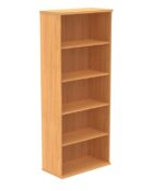 Tall bookcase (H1980 mm) with 4 adjustable shelves. Shown in Norwegian Beech.