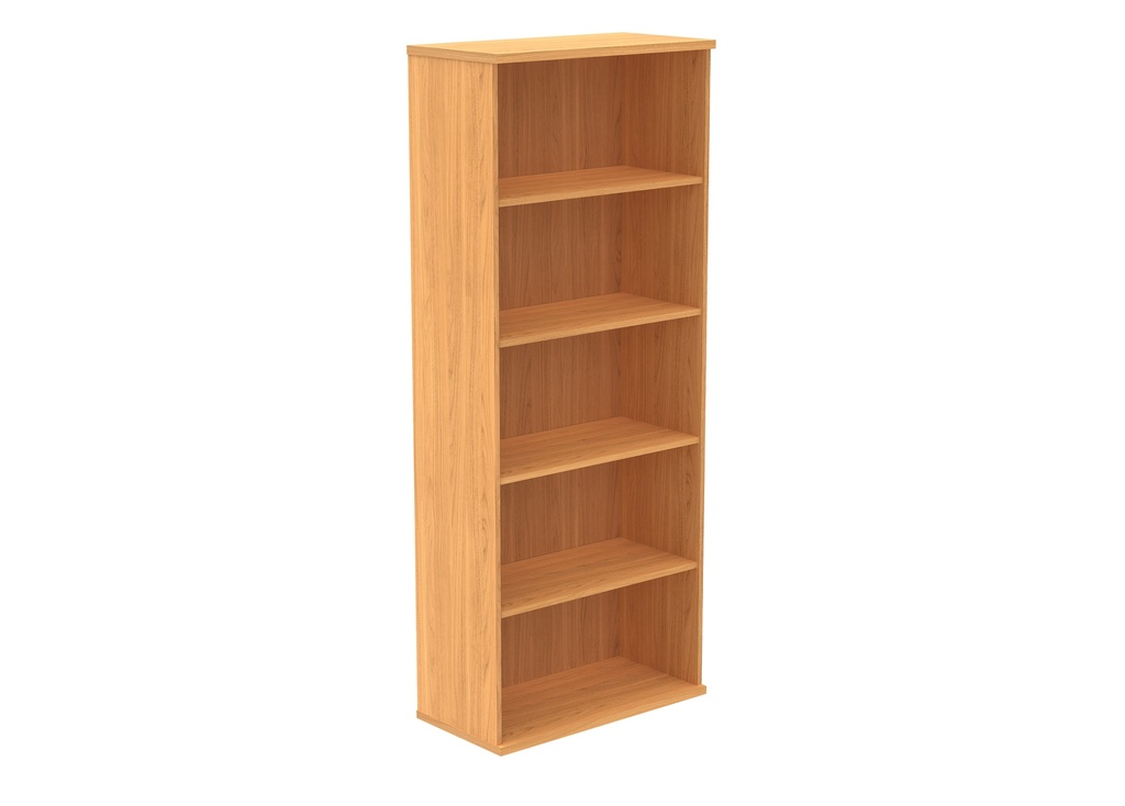 Tall bookcase (H1980 mm) with 4 adjustable shelves. Shown in Norwegian Beech.