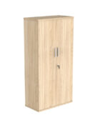 Storage cupboard with two doors. Finished in Canadian Oak. Wider width design with lock. 1592 high.