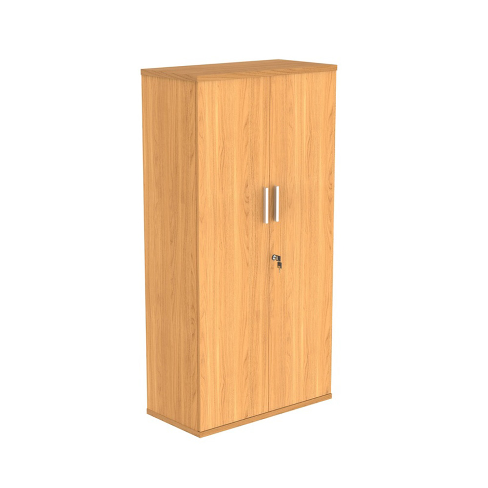 1592mm high, wider wooden wooden cupboard with lock and silver handles
