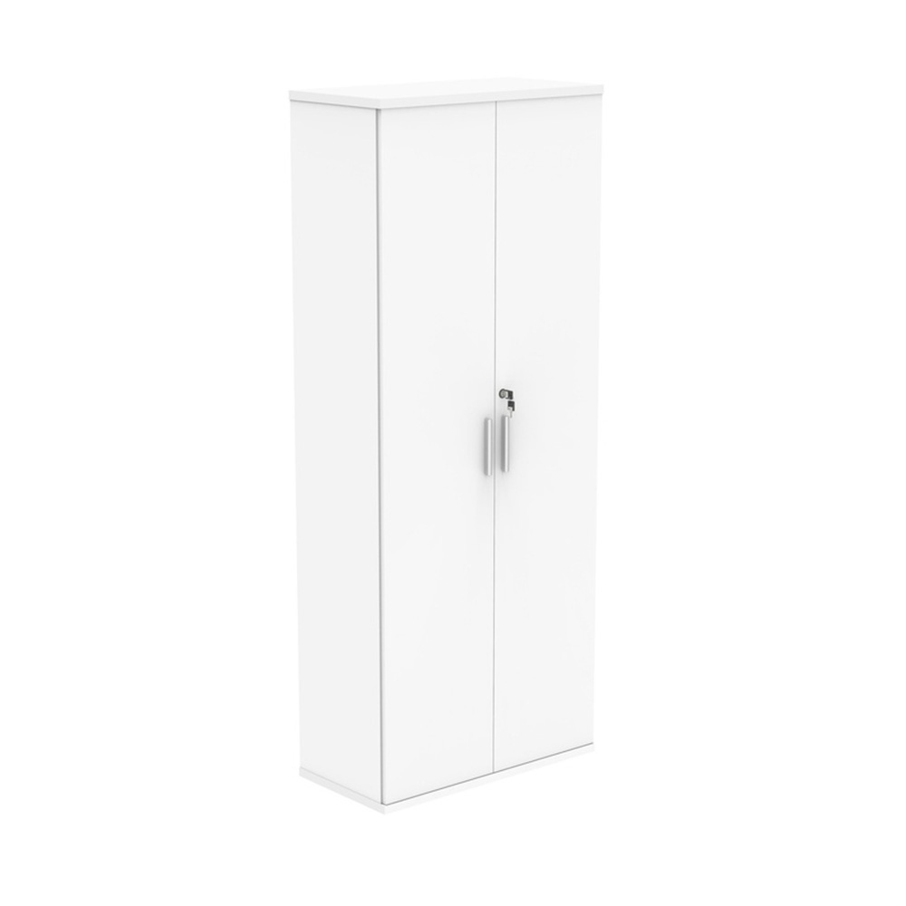 2 Door White wooden cupboard with lock - 1980mm high