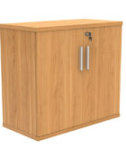 730h wooden cupboard finished in Norwegian beech with lock and double doors.