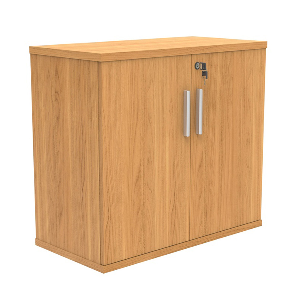 730h wooden cupboard finished in Norwegian beech with lock and double doors.