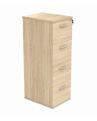 Canadian Oak, 4 drawer filing cabinet with lock (supplied with 2no keys).