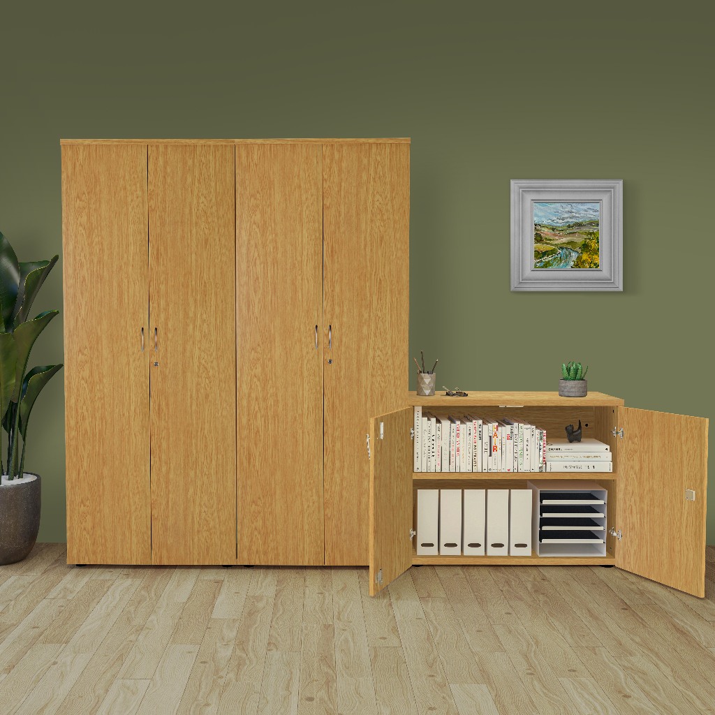 Wooden 2 Door Cupboards with lockable doors