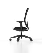 Stylish black mesh back, ergonomic office chair with adjustable features to match your body shape and size. Upholstered seat pad and black 5 star base.