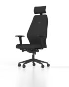 Up - ergonomic chair with upper back support, lumbar support, flex-front posture seat, headrest, and multi-functional arms.