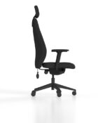Up Chair - Ergonomic chair that supports the upper back. Adjustable features including upper back support, pump up lumbar, flex-front posture seat, headrest, and adjustable arms.