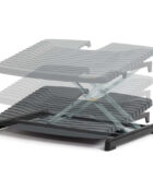 Ergonomic Score PRO Footrest showing adjustable height levels