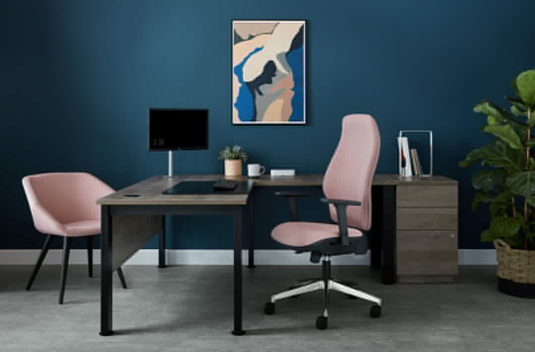 Senator Torasen Orthopaedica - 300 Series Ergonomic Task Chair with adjustable arms and a polished 5 star castor base in an office environment.