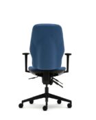 Back View - Senator Torasen Orthopaedica 200 series task chair with height adjustable arms. Fully upholstered in a blue fabric, independent or synchro mech, optional ergonomic features.