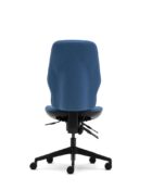 Back view - Senator Torasen range of Task Seating - 200 series. Choice of independent or synchronised mechanism, and optional ergonomic features. Upholstered in a blue Era fabric with black accessories.